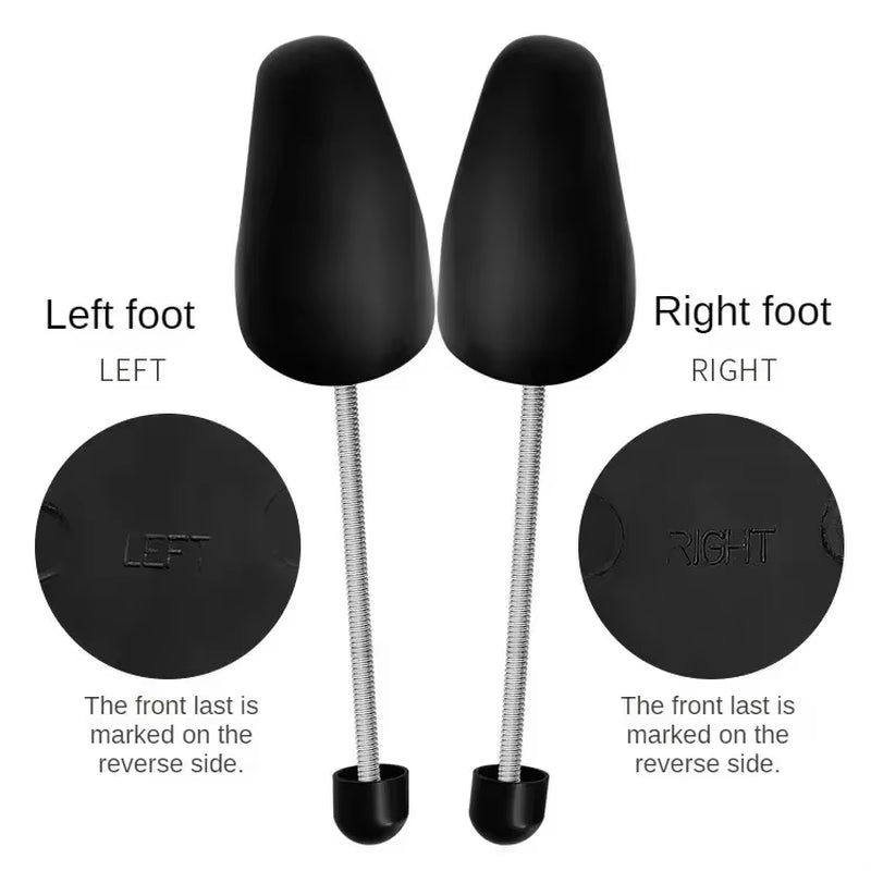 2PCS Plastic Shoe Tree Stretcher Shaper Black Adjustable Length Shoe Tree Shoe Stretcher Boot Holder Shaper Support Men Women