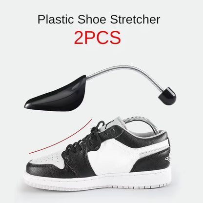 2PCS Plastic Shoe Tree Stretcher Shaper Black Adjustable Length Shoe Tree Shoe Stretcher Boot Holder Shaper Support Men Women