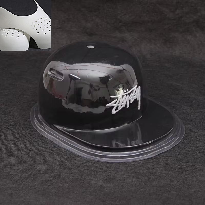 Transparent Ballcap case for straight and bent rimmed hats - Shoe Crease Protectors