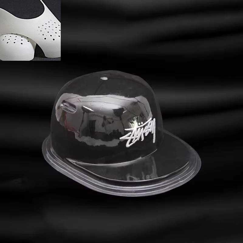 Transparent Ballcap case for straight and bent rimmed hats - Shoe Crease Protectors